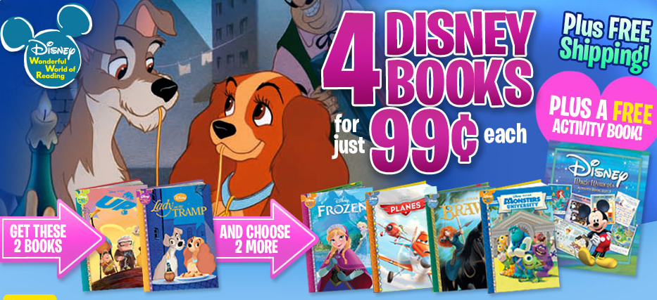 Disney Books Deal 4 Disney Books 099 Each Free Activity Book 