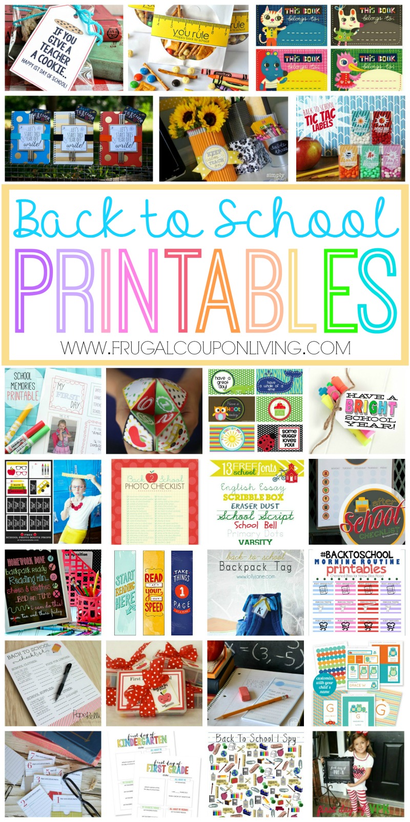 FREE Back To School Printables