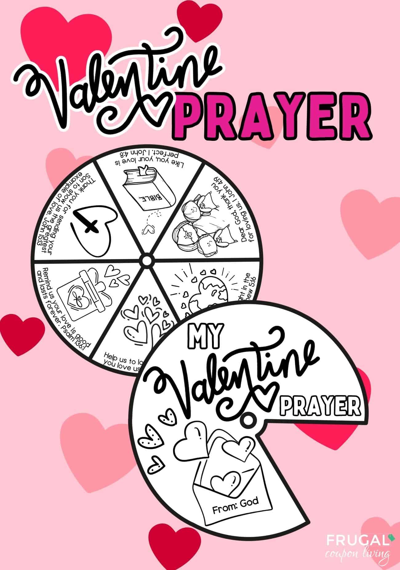 printable valentine's day prayer wheel for kids