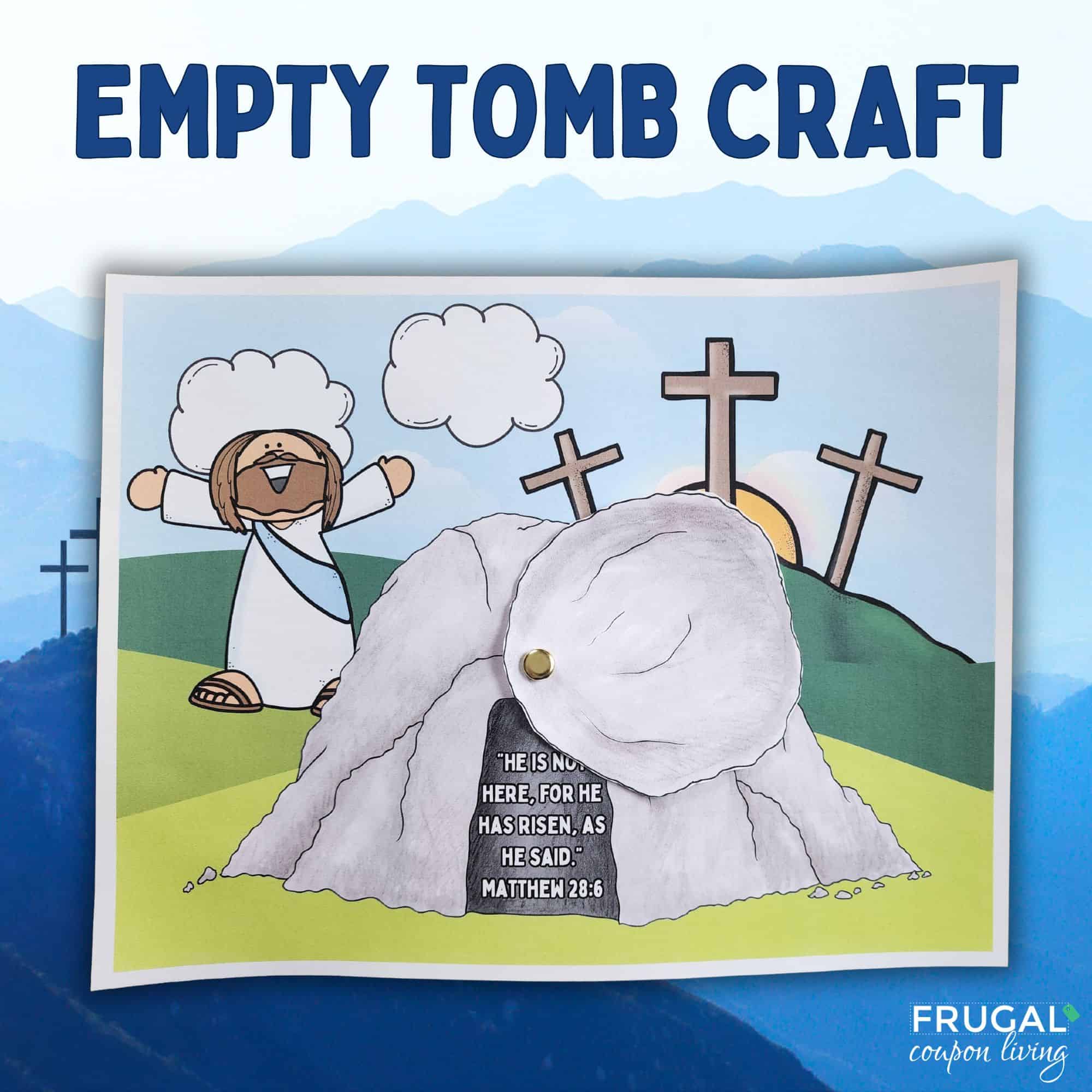 easter craft featuring empty tomb