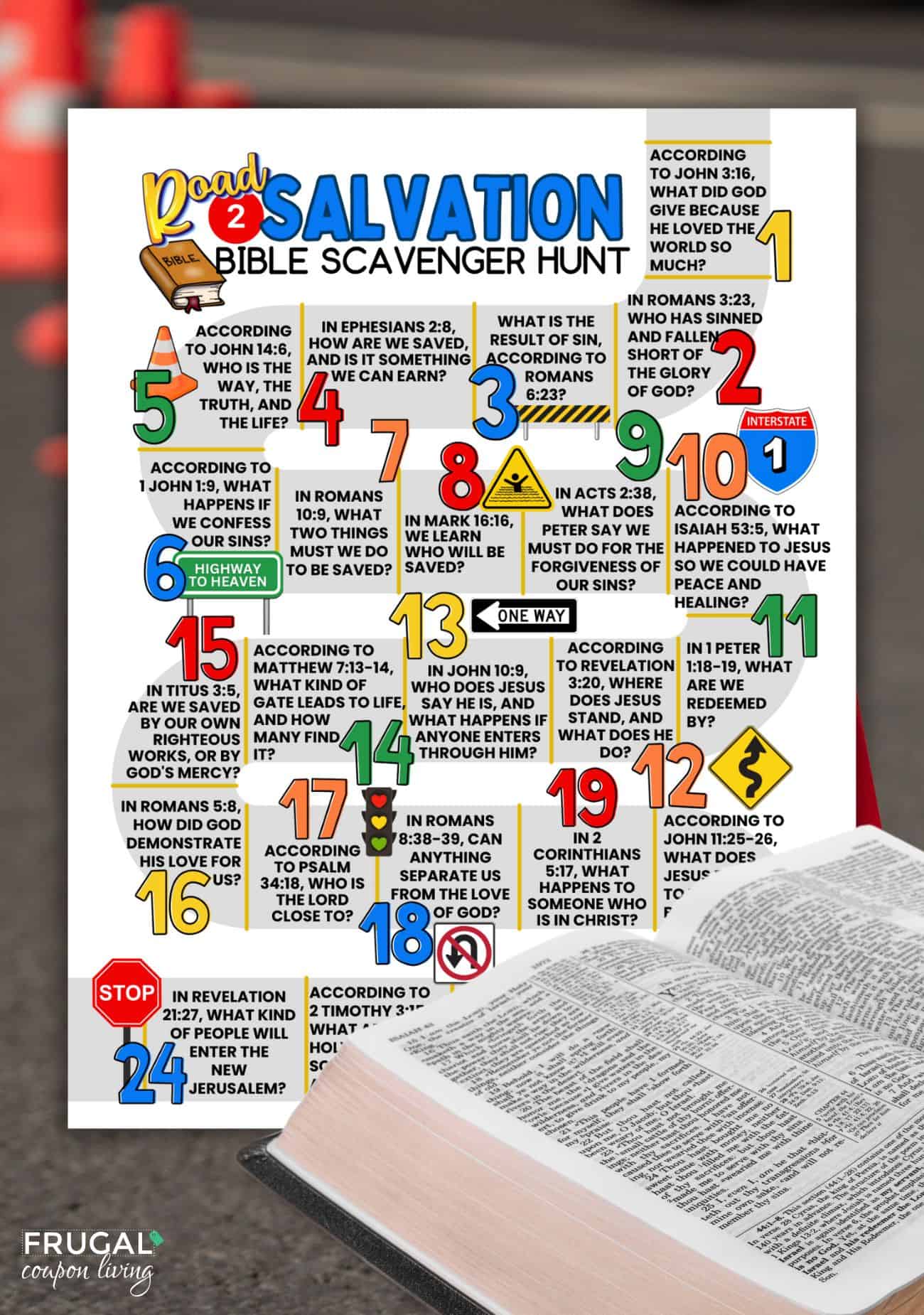 Romans Road to Salvation Bible Scavenger Hunt