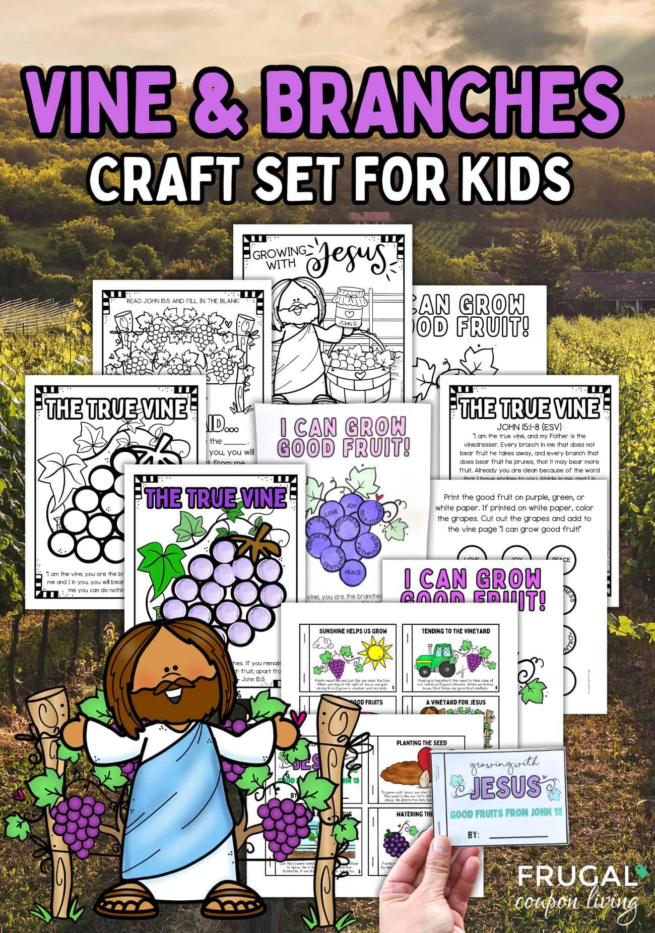 Parable of the Vine and Branches craft Set for kids