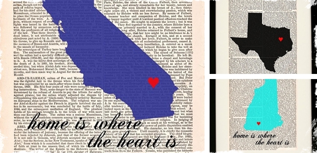 home is where the heart is state prints