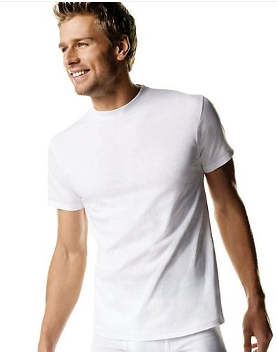 hanes mens white tshirts