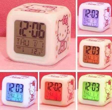 hello kitty clock colors