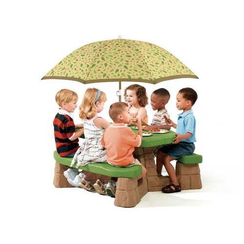 Step2 Naturally Playful Picnic Table With Umbrella 79 From 115   Step2 Naturally Playful Picnic 