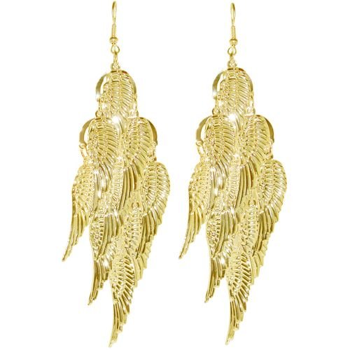 gold angel wing earrings