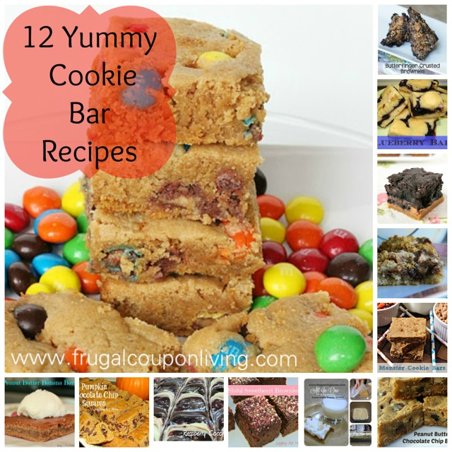 yummy-cookie-bar-recipes-desserts-round-up-frugal-coupon-living