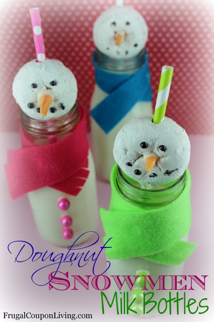 Doughnut-Snowmen-Milk-Bottles-Recipe-Frugal-Coupon-Living