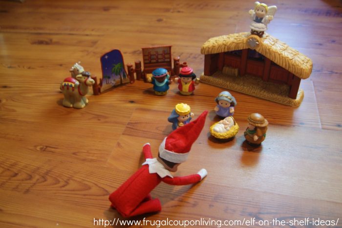 Elf on the Shelf nativity