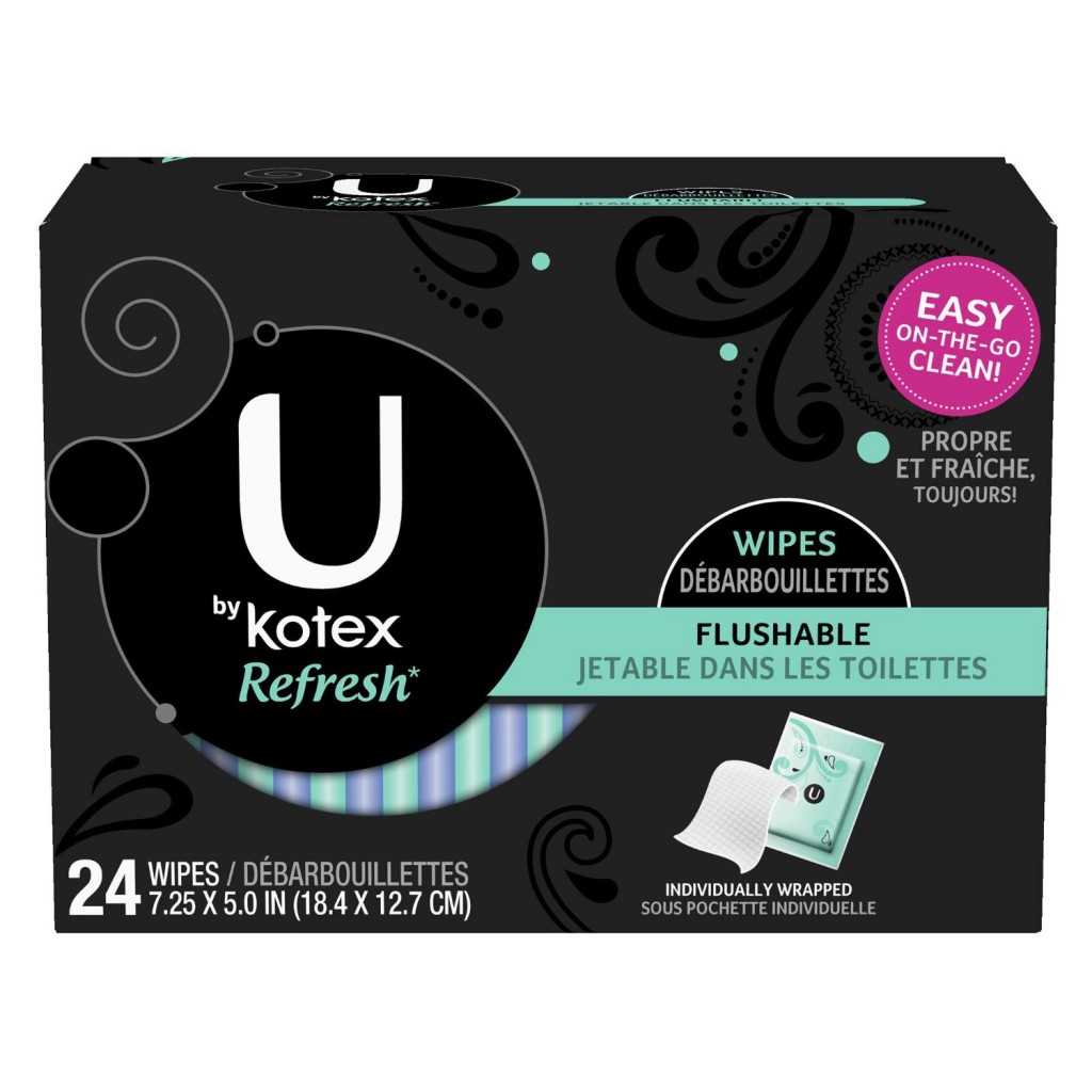 Kotex Refresh Flushable Moist Wipes