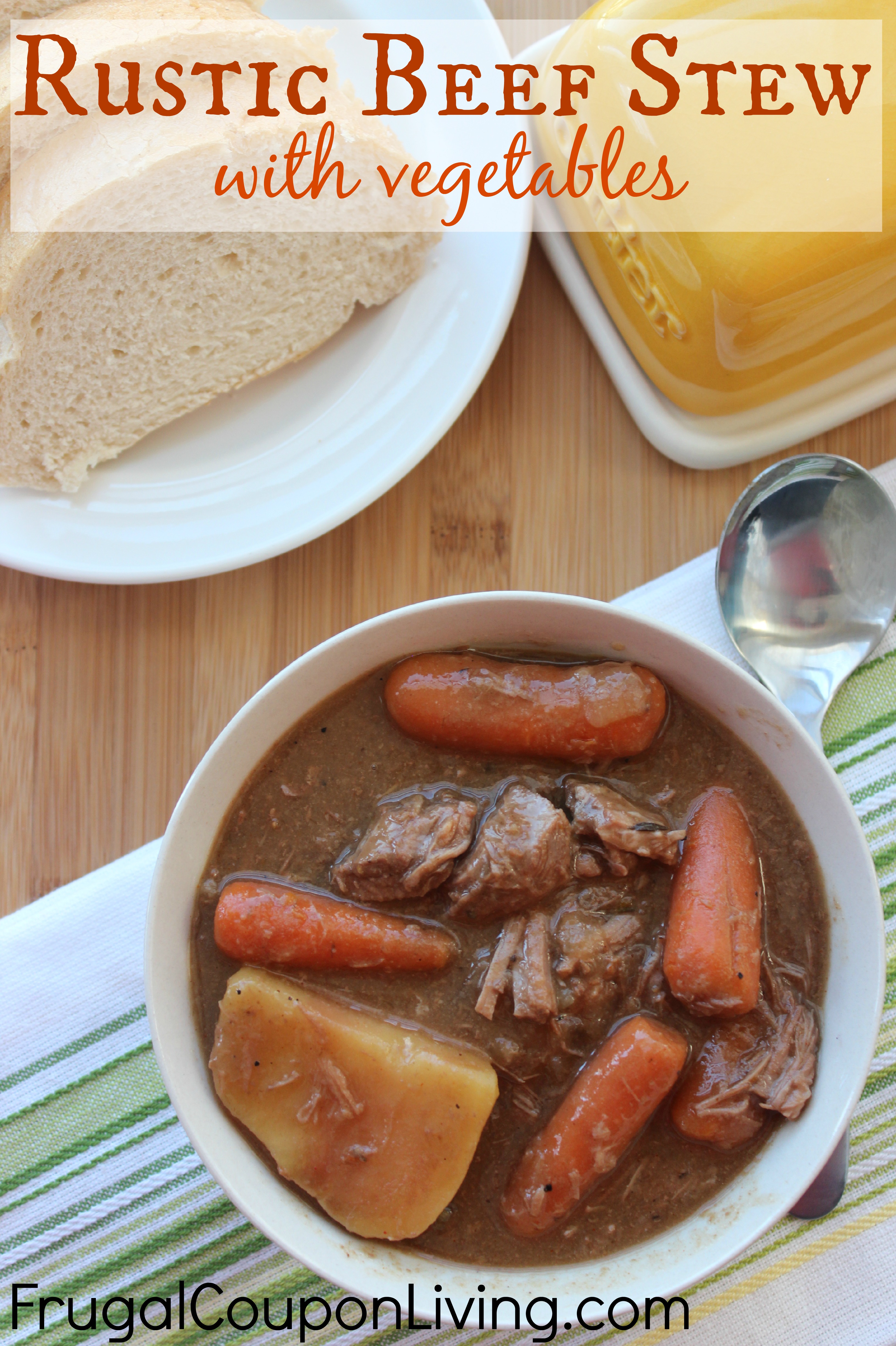 Rustic Beef Stew with Vegetables - Simple and Easy Slow Cooker Dinner