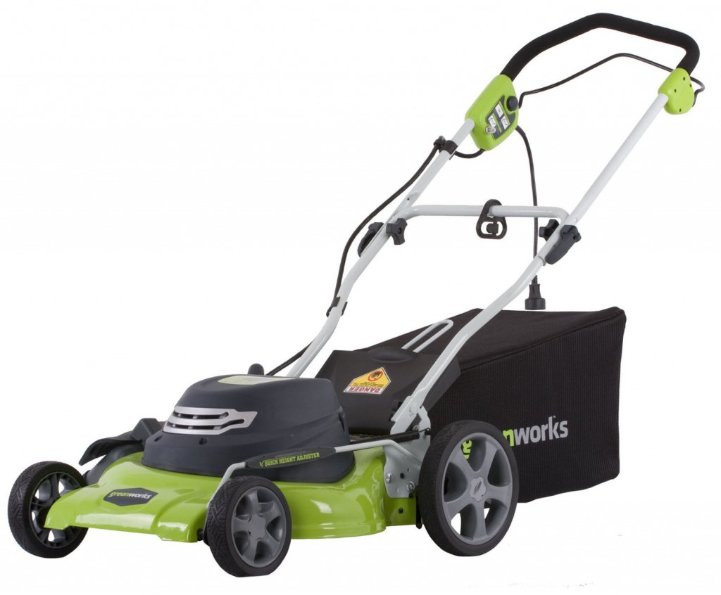 greenworks electric lawn mower