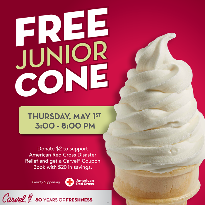 free carvel jr. cone