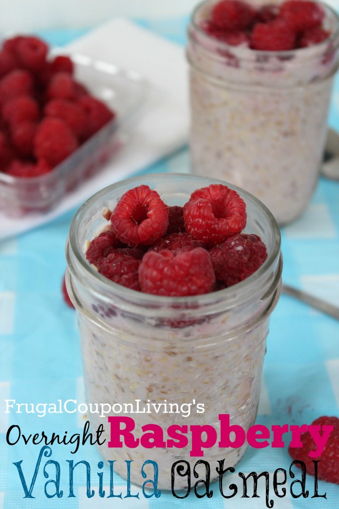 Raspberry Vanilla Overnight Oatmeal Recipe - Mason Jar Cooking