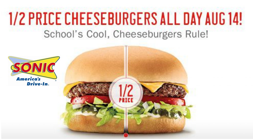 sonic half price cheeseburgers