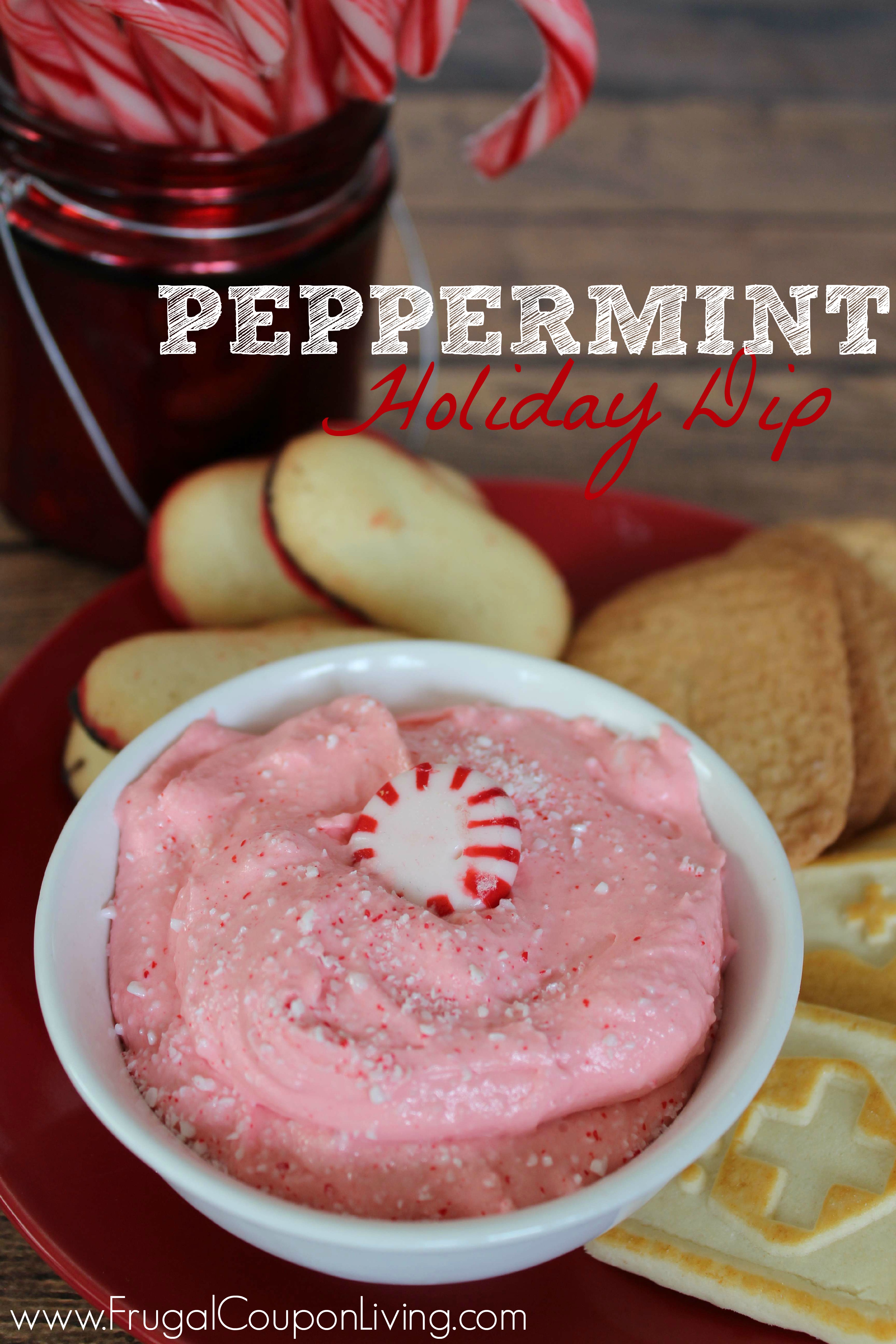 White Chocolate Peppermint Dip with Marshmallow Creme