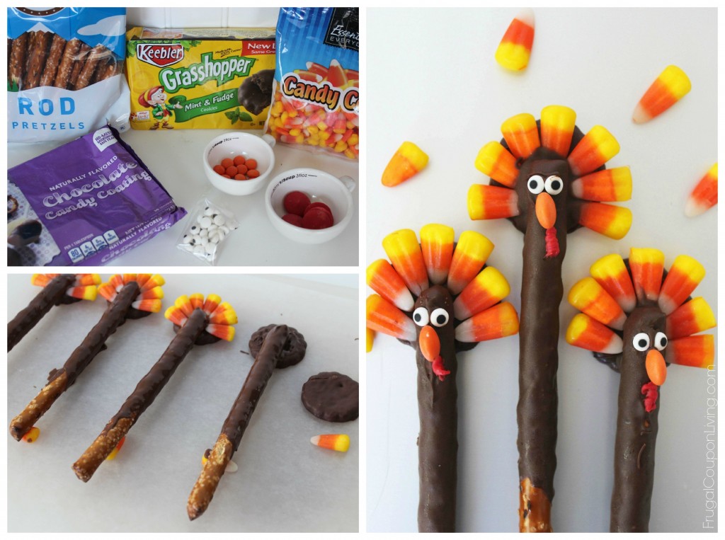 Turkey Pretzels - Thanksgiving Kids Food Craft