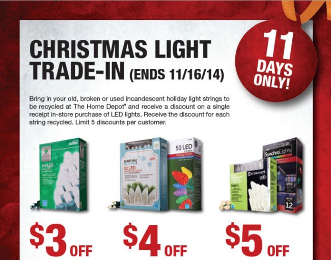 Home Depot Christmas Lights Trade-In