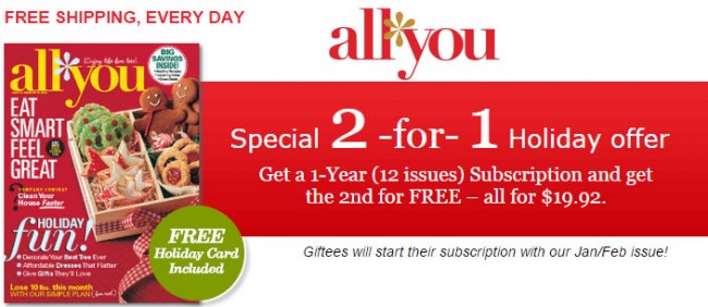 bogo all you magazine subscription