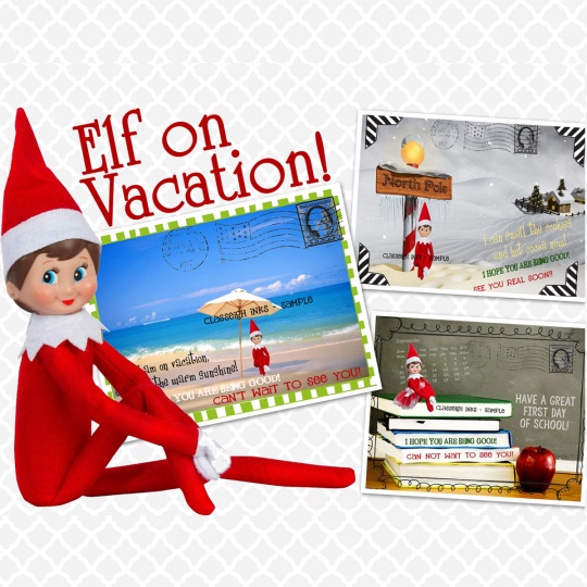 Elf on Vacation Post Cards