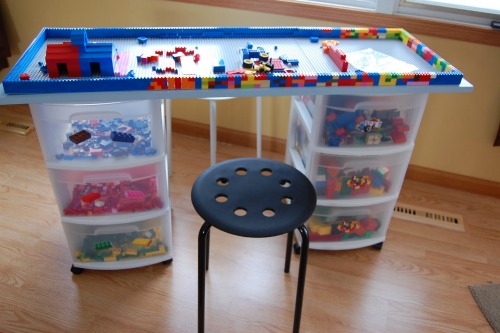 LEGO table and storage smaller