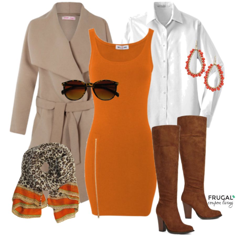 Frugal Fashion Friday Orange Fall Outfit 7701