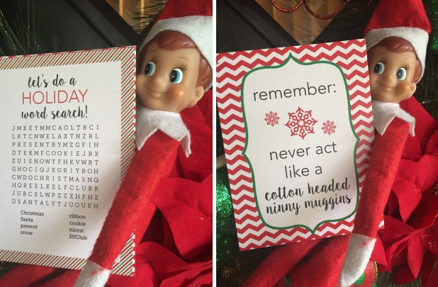 Set of 32 Holiday Elf on the Shelf Notes