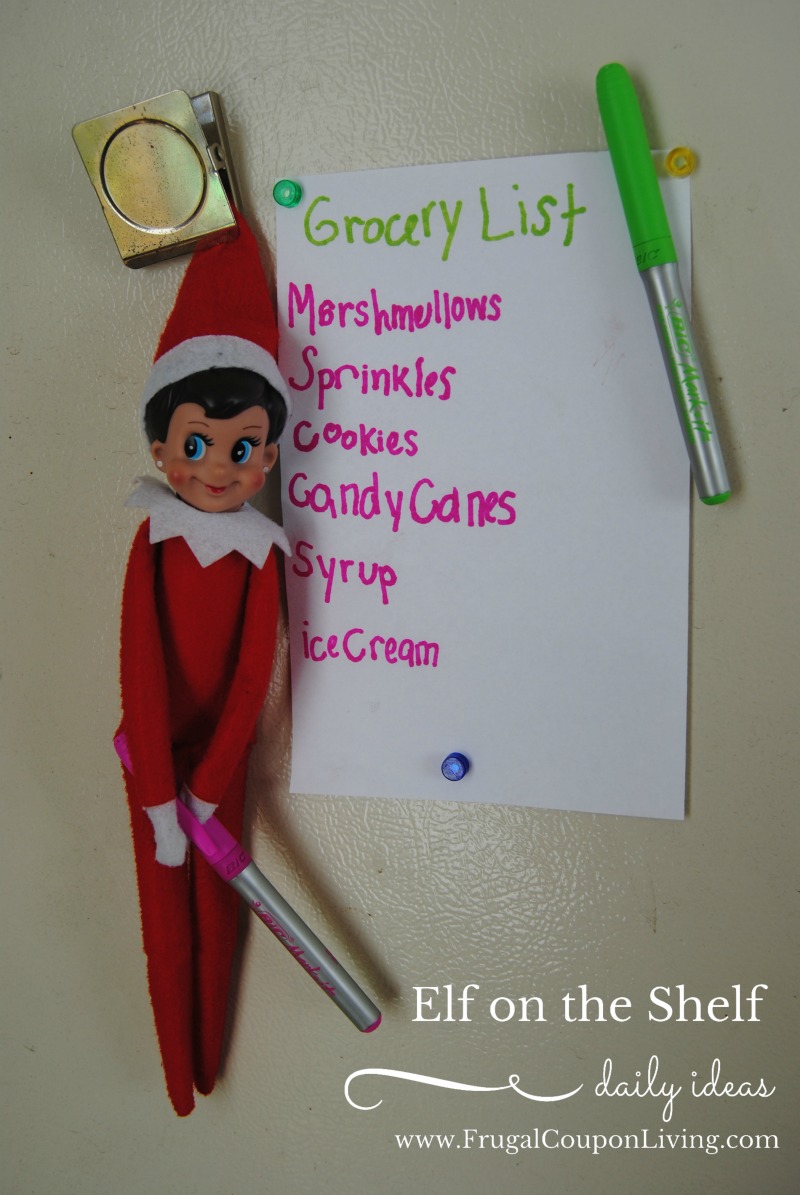 Elf On The Shelf Ideas Elf Shopping List
