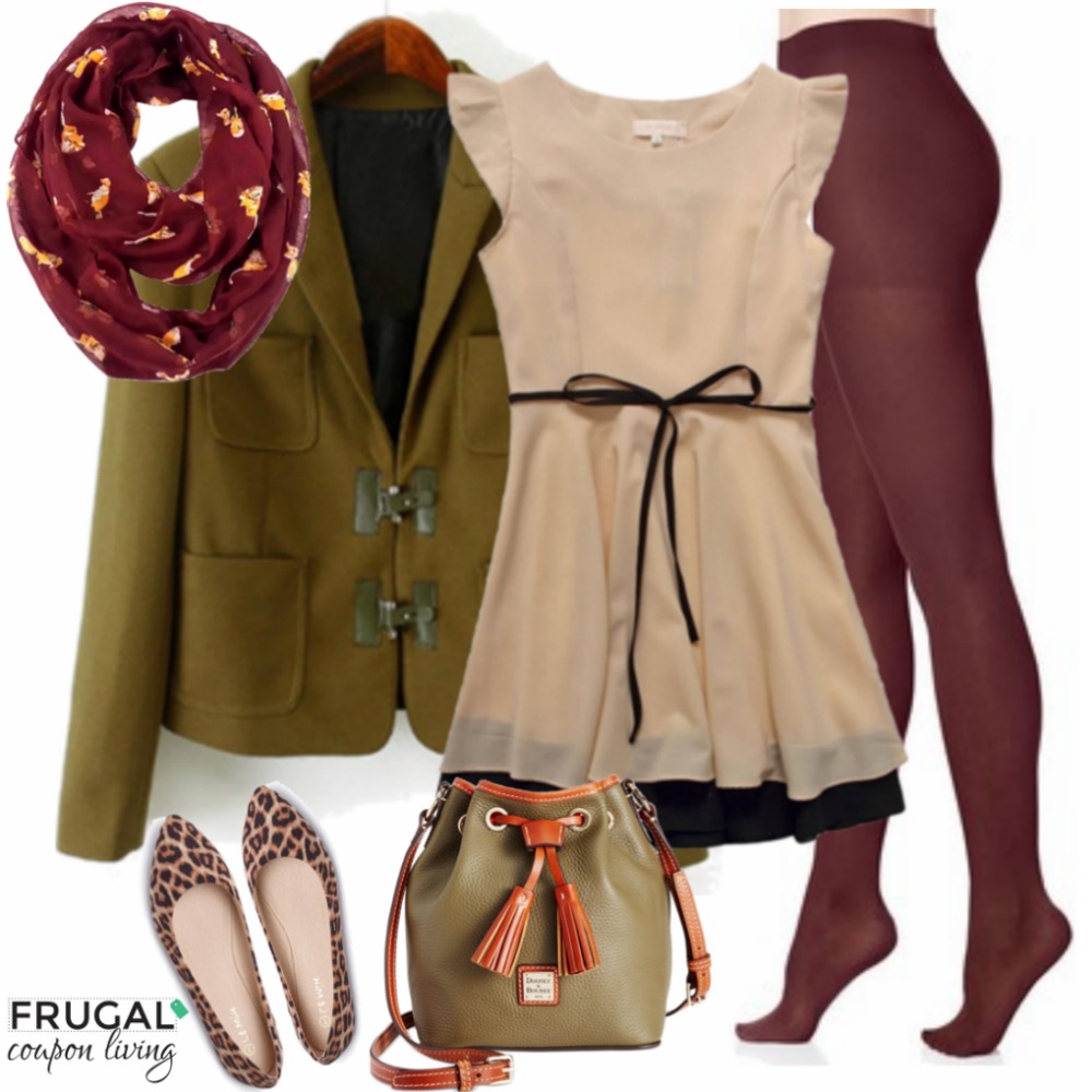 Frugal Fashion Friday Olive & Cranberry Holiday Party Outfit