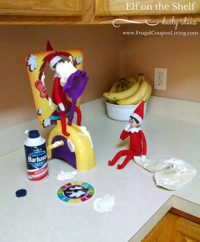 Elf on the Shelf Pie Face Game + Elf on a Shelf Ideas with Games