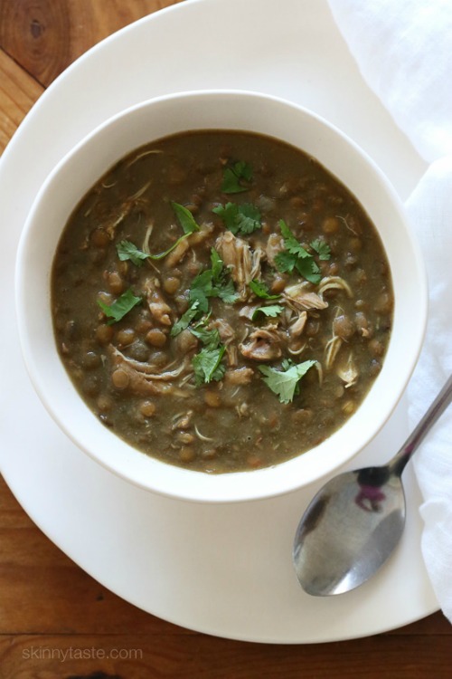 Instant Pot Chicken and Lentil Soup-500