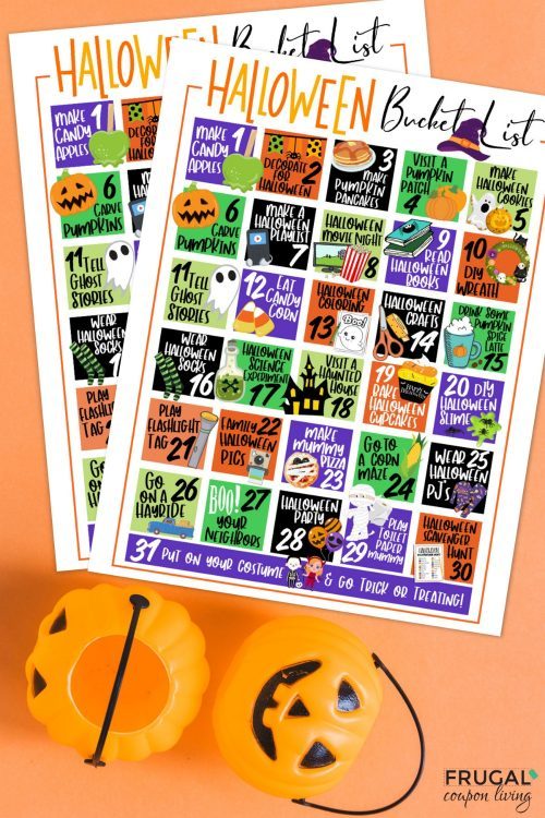 Halloween Bucket List Printable + Fall Bucket List Ideas