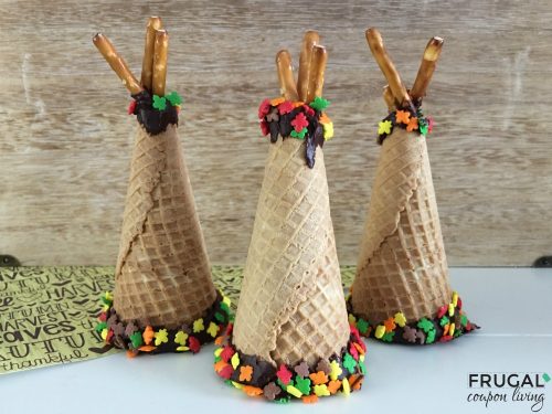 Fall Ice Cream Cone Teepees