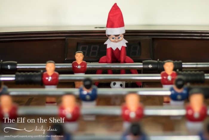 Elf on the Shelf Foosball Game + Elf Ideas with Games