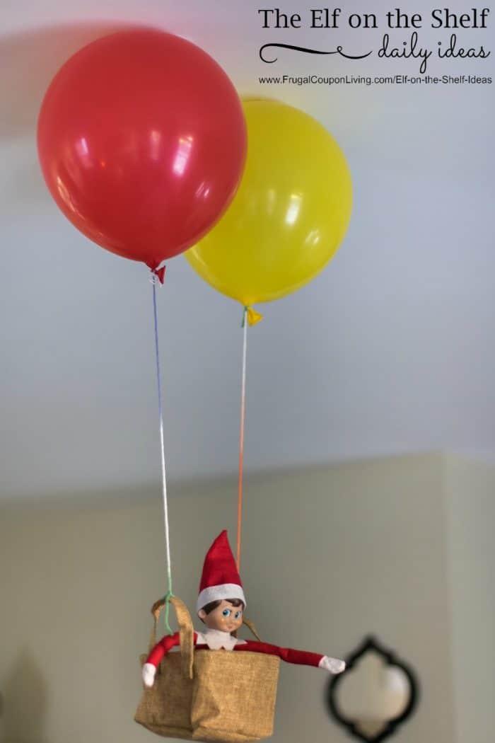 Elf on the Shelf Ideas | Hot Air Balloon