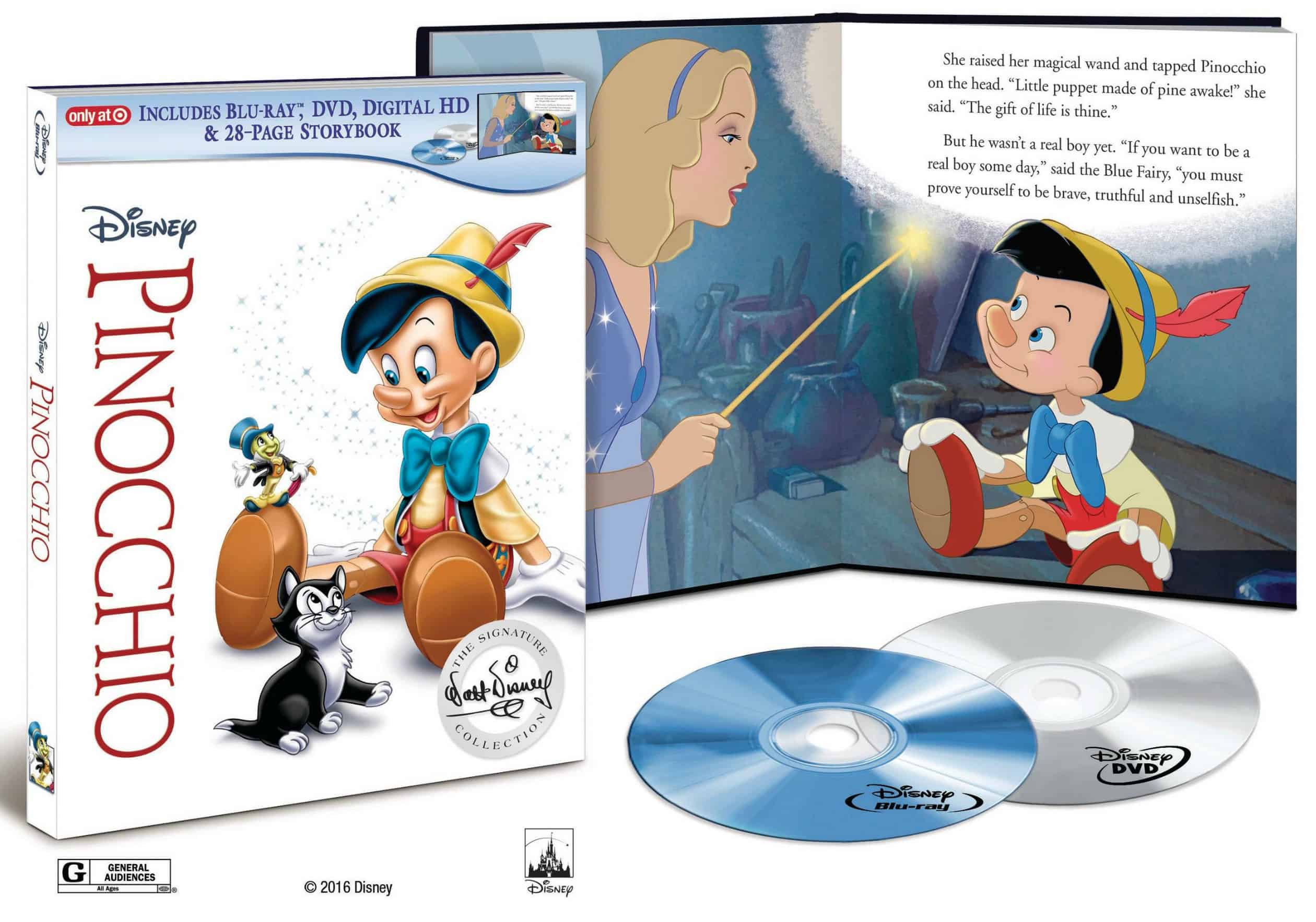 Pinocchio Signature Collection On Blu-ray + DVD + Digital Copy For $24.99