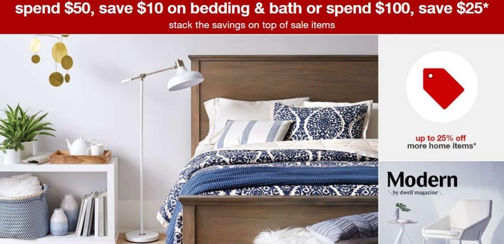 Target Bed and Bath sales