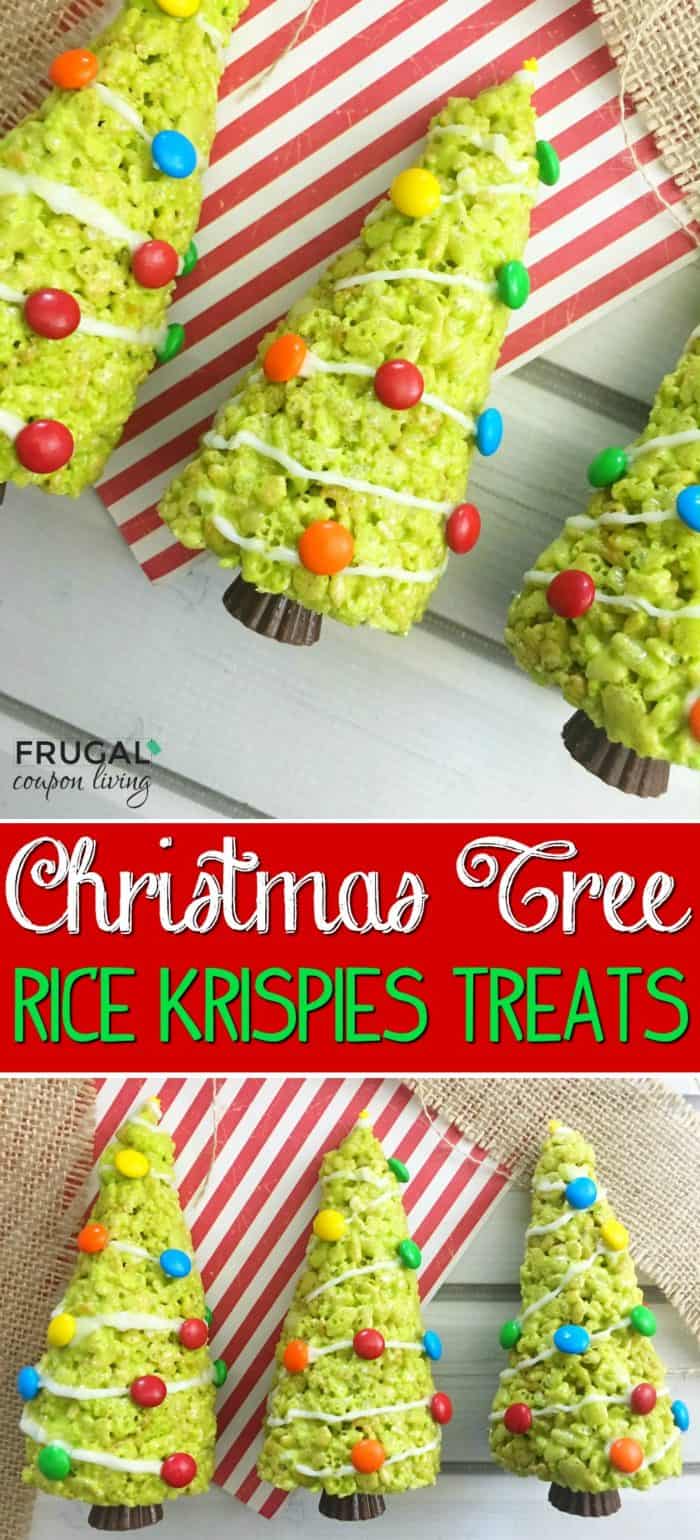 Christmas Tree Rice Krispies Treats - a Holiday Food Craft for the Kids