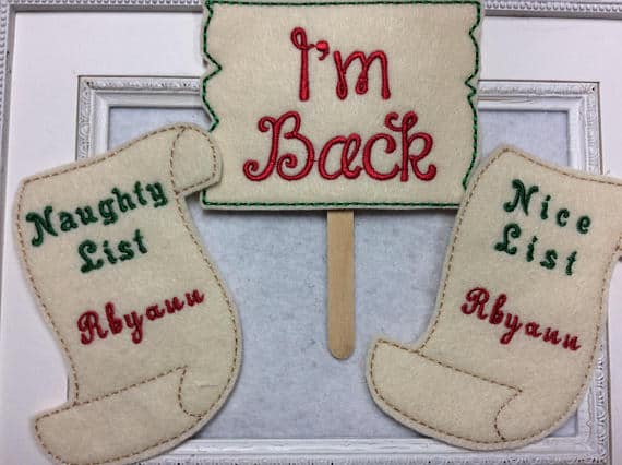 Elf on the Shelf Ideas | I'm Back Sign!