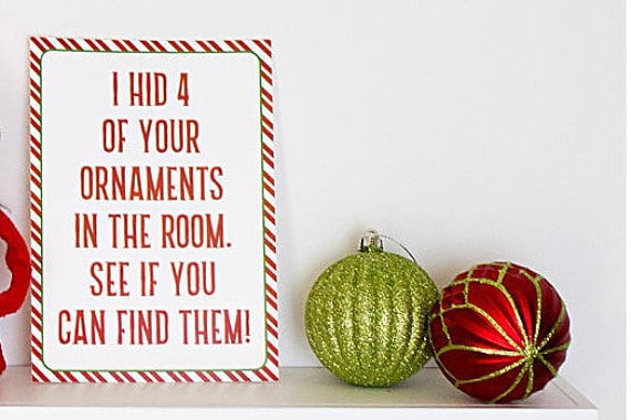 Elf on the Shelf Ideas | Elf Hides Ornaments