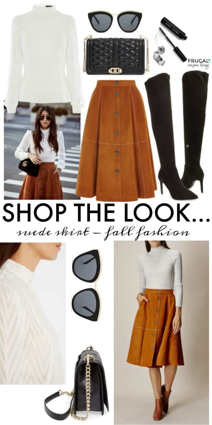 Frugal Fashion Friday Suede Skirt Fall Fashion