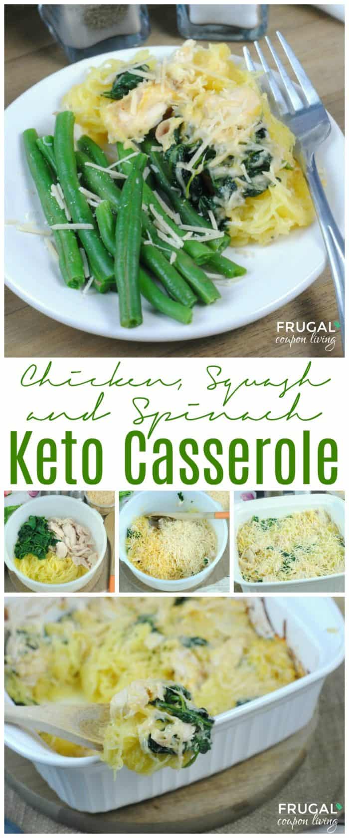 Chicken, Squash & Spinach Keto Casserole | Ketogenic Diet Dinner