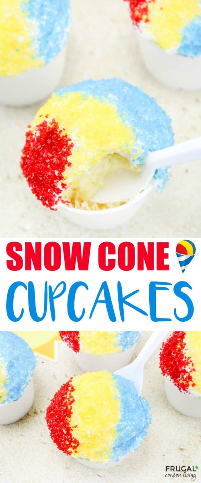 Snow Cone Cupcakes