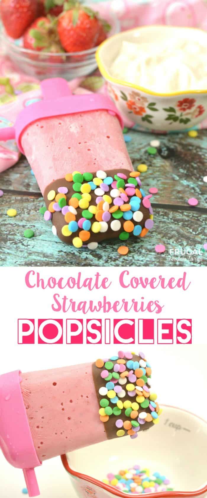 Chocolate Covered Strawberry Popsicles Pinterest