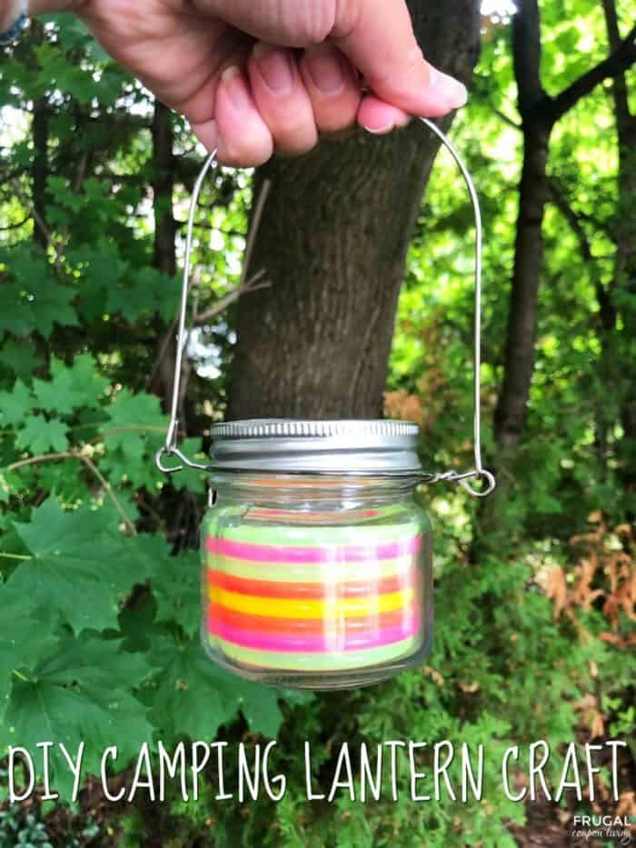 Camping Rainbow Lantern Craft for the Kids