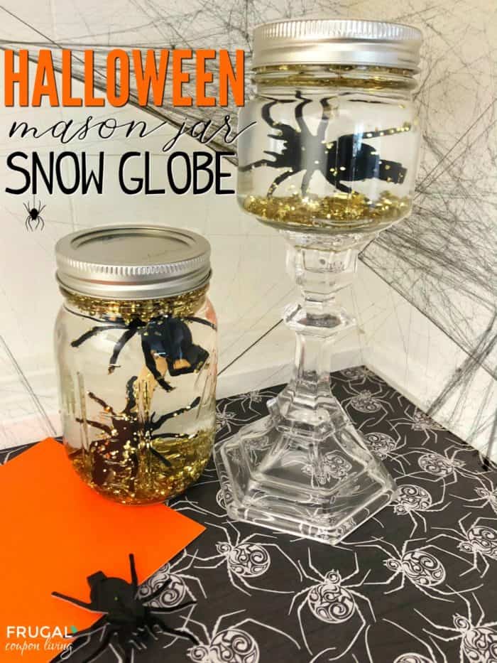 Halloween Mason Jar Snow Globe