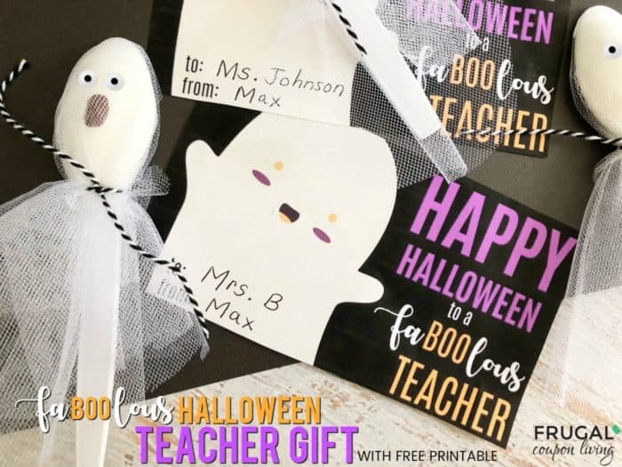 Fa-Boo-lous Teacher Gift for Halloween with Free Printable