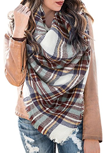 Women's Plaid Blanket Shawls