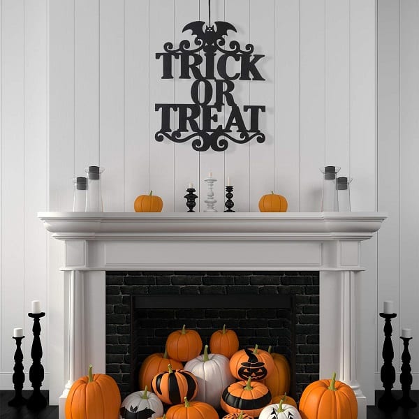 Halloween Trick or Treat Hanging Sign 